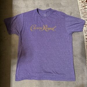 Crown Royal Purple Graphic T Shirt Gold Logo Unisex Casual Tee
